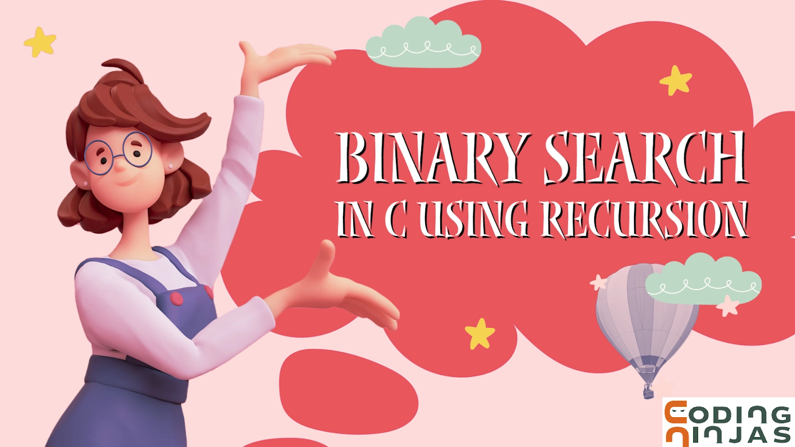 Binary search in c using recursion