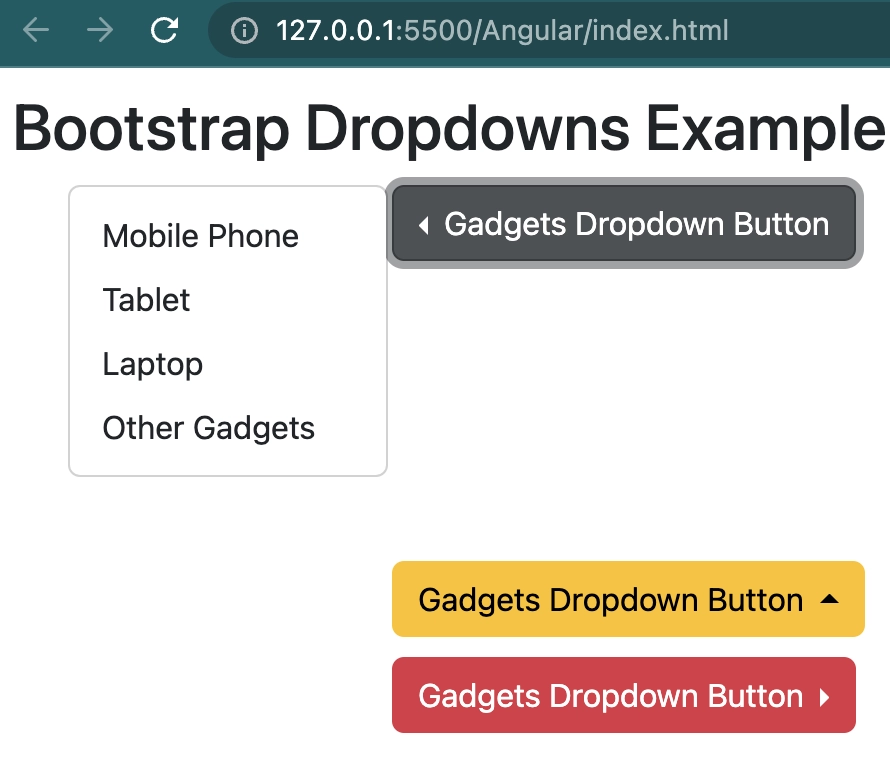 Bootstrap Dropdown - Coding Ninjas