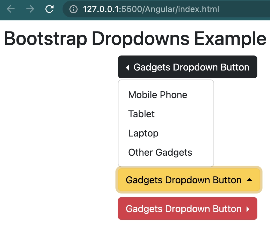 Bootstrap Dropdown - Coding Ninjas