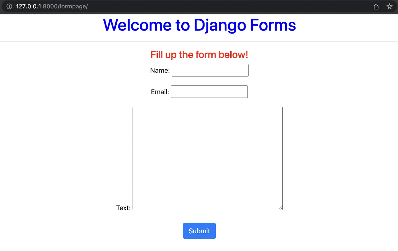 Django Forms - Coding Ninjas