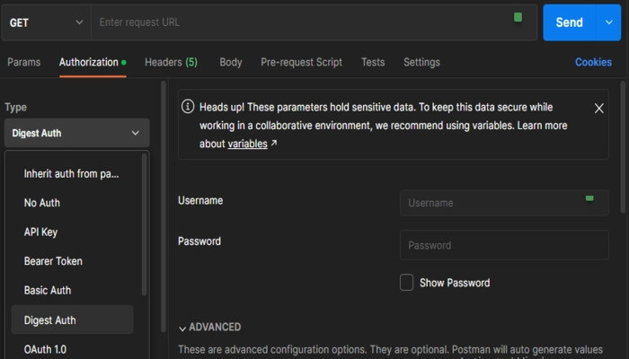 Configure the Header to Carry the Bearer Token