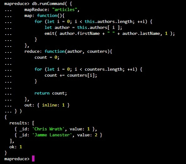 MongoDB MapReduce - Coding Ninjas