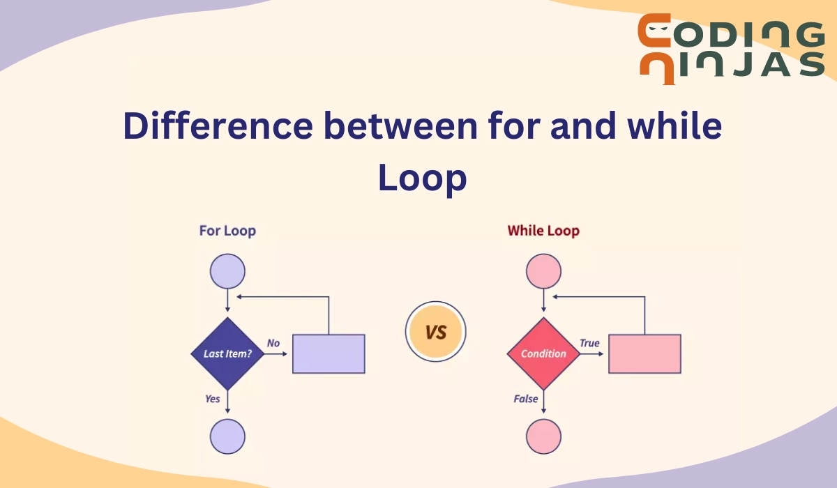 Difference between for and while Loop - Coding Ninjas