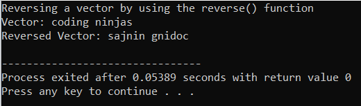 Different Ways to Reverse a Vector - Coding Ninjas