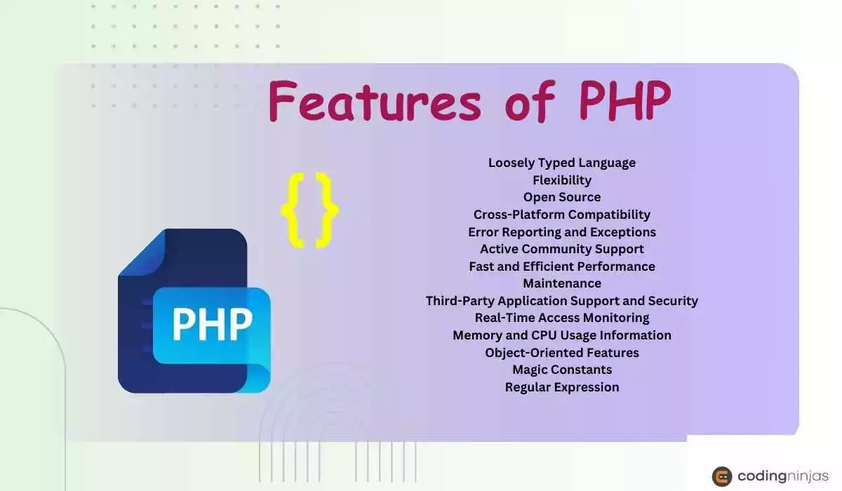 Features of PHP - Naukri Code 360