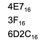 Hexa-decimal number system