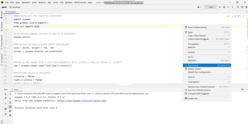 Input Handling In Pygame - Naukri Code 360