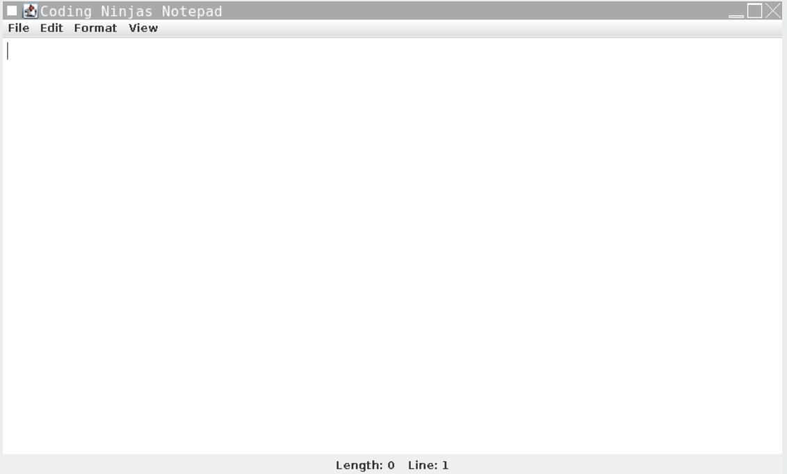 Notepad in Java Coding Ninjas