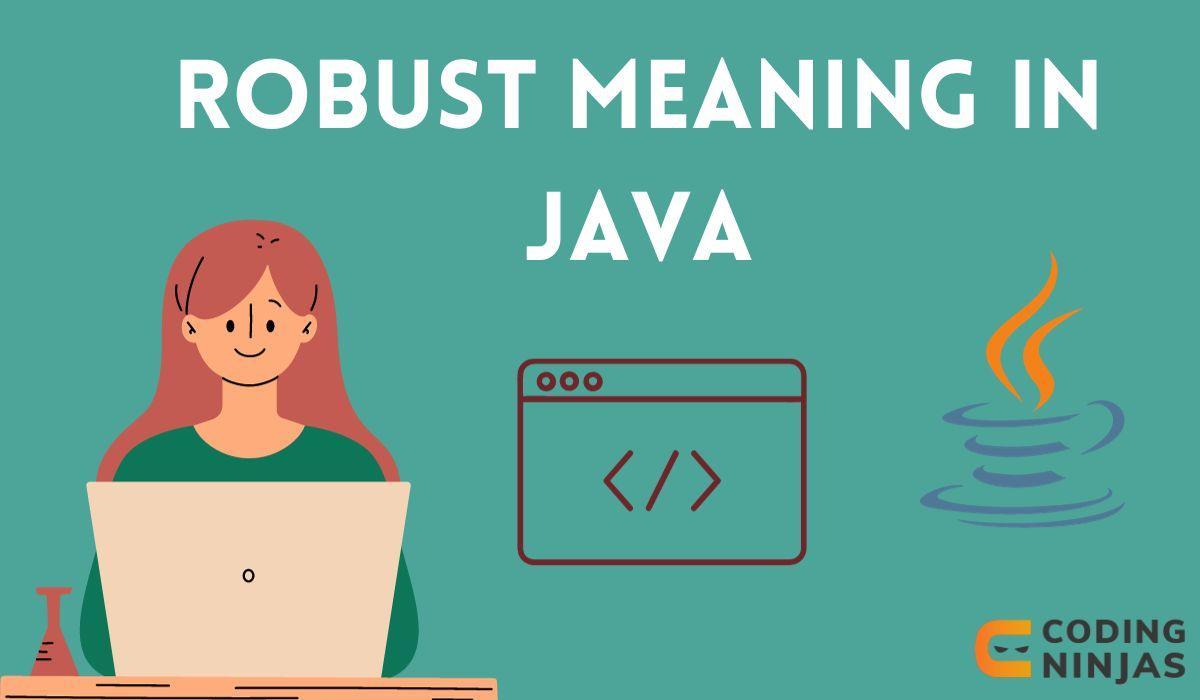 robust meaning in java Coding Ninjas