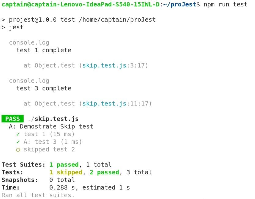 Skipping A Test With Jest - Coding Ninjas