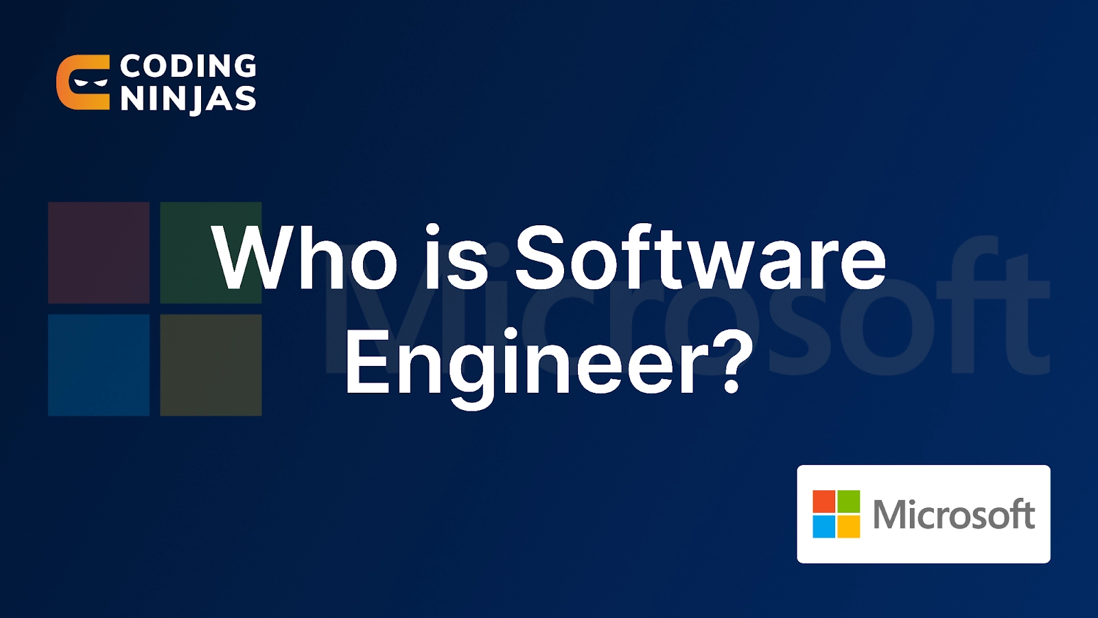 Software Engineer at Microsoft - Coding Ninjas