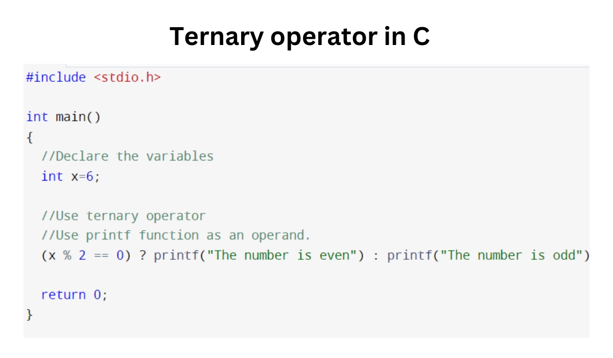 Ternary Operator In C - Coding Ninjas