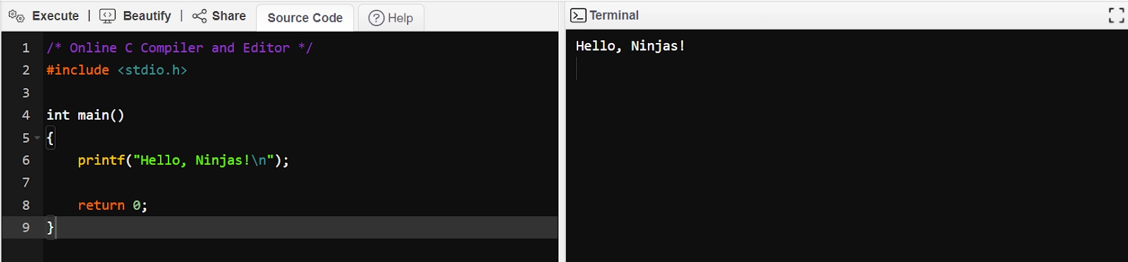 Best C Compiler - Coding Ninjas