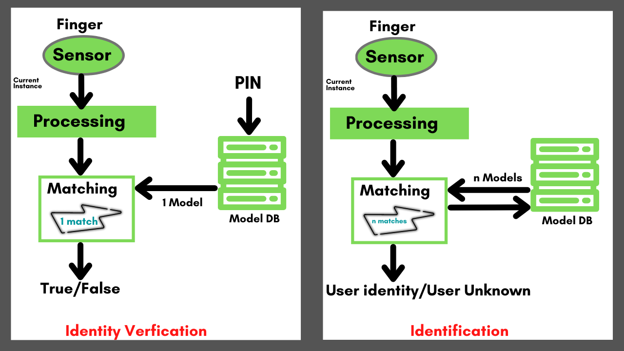 Example images of some biometric characteristics commonly used in