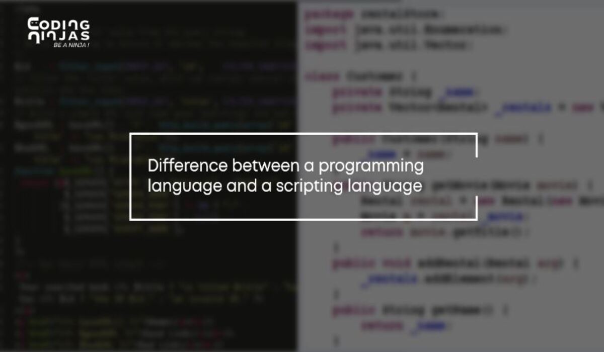 Difference between Scripting Language vs Programming Language