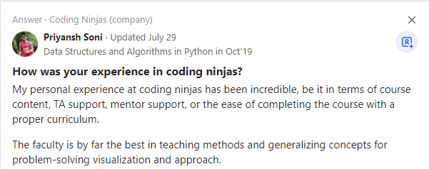 Coding Ninjas on Quora